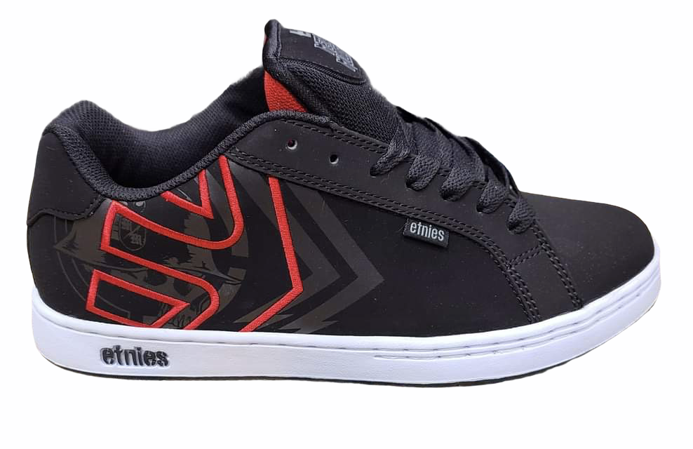 Etnies Metal Mulisha Fader Skate Shoes in Black Laces