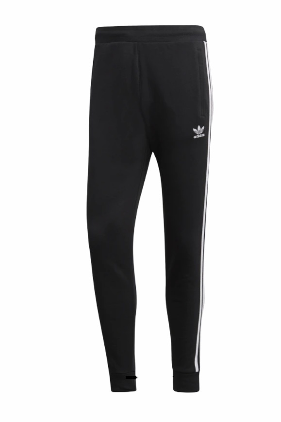 ADIDAS 3 STRIPES SWEATS BLACK WHITE - Laces