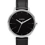 KENSINGTON LEATHER WATCH BLACK