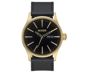 Nixon sentry leather black deals
