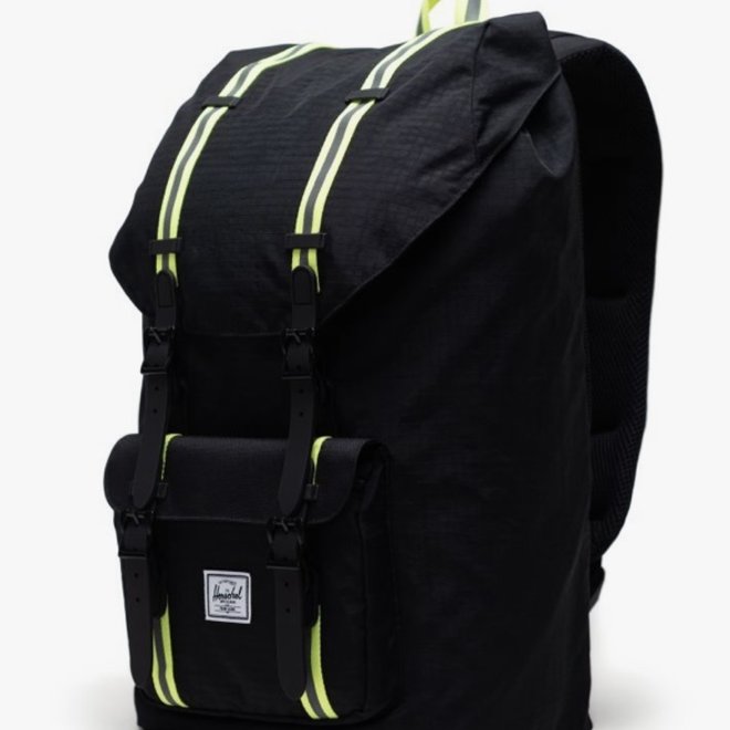 LITTLE AMERICA BACKPACK BLACK ENZYME RIPSTOP BLACK SAFETY YELLOW