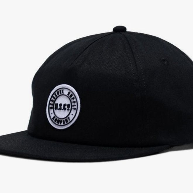 SCOUT CAP FELT PATCH STRAPBACK HAT BLACK/WHITE