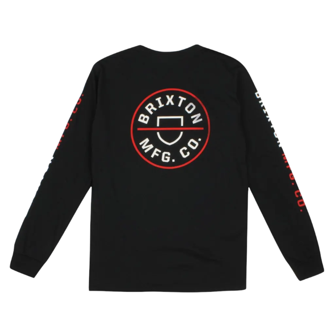 CREST LS TEE BLACK/CREAM