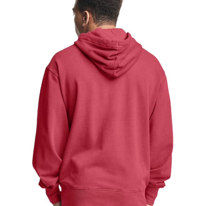 LIGHTWEIGHT FLEECE PO HOODY VINTAGE DYE CRANBERRY