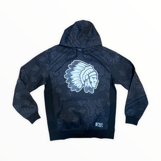 CHIEF PO HOODY BLACK PAISLEY