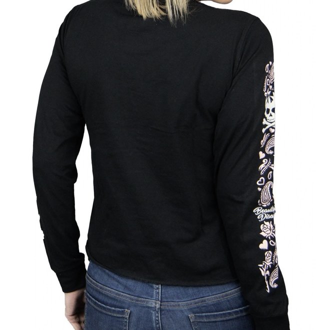 PAISLEY LS TEE BLACK