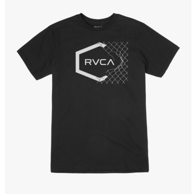 YOUTH RVCA HEX FENCE TEE BLK