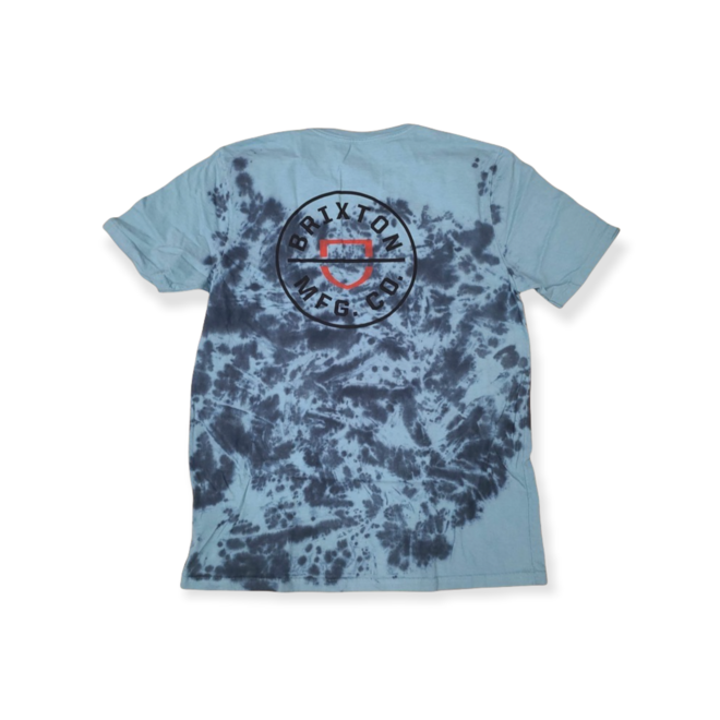 CREST 2 SS TEE TEAL/BLACK CLOUD WASH