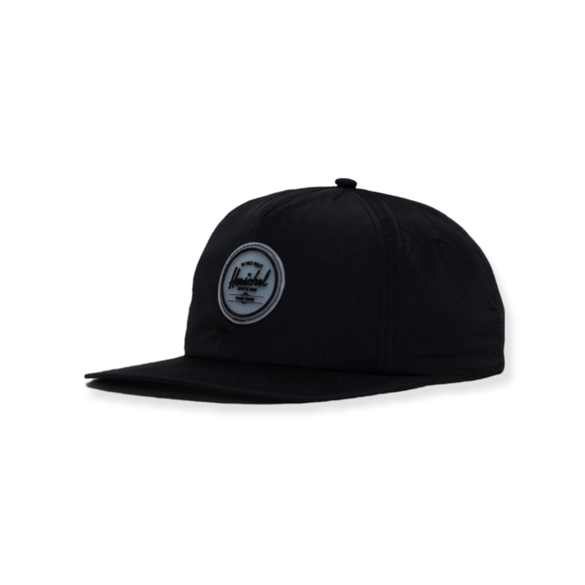 SCOUNT WRINKLE NYLON STRAPBACK HAT BLACK WRINKLE