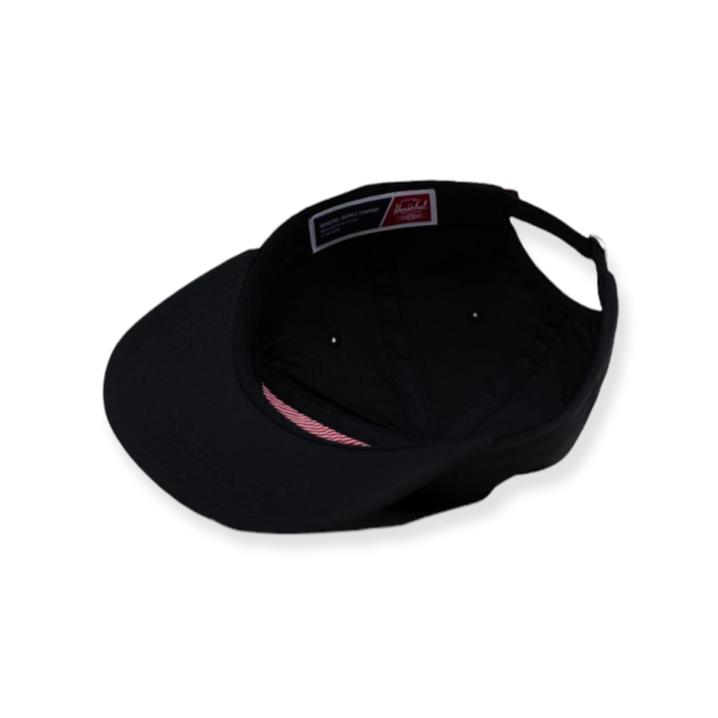 SCOUNT WRINKLE NYLON STRAPBACK HAT BLACK WRINKLE