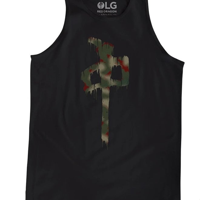 M CAMO DRIP TANK BLACK