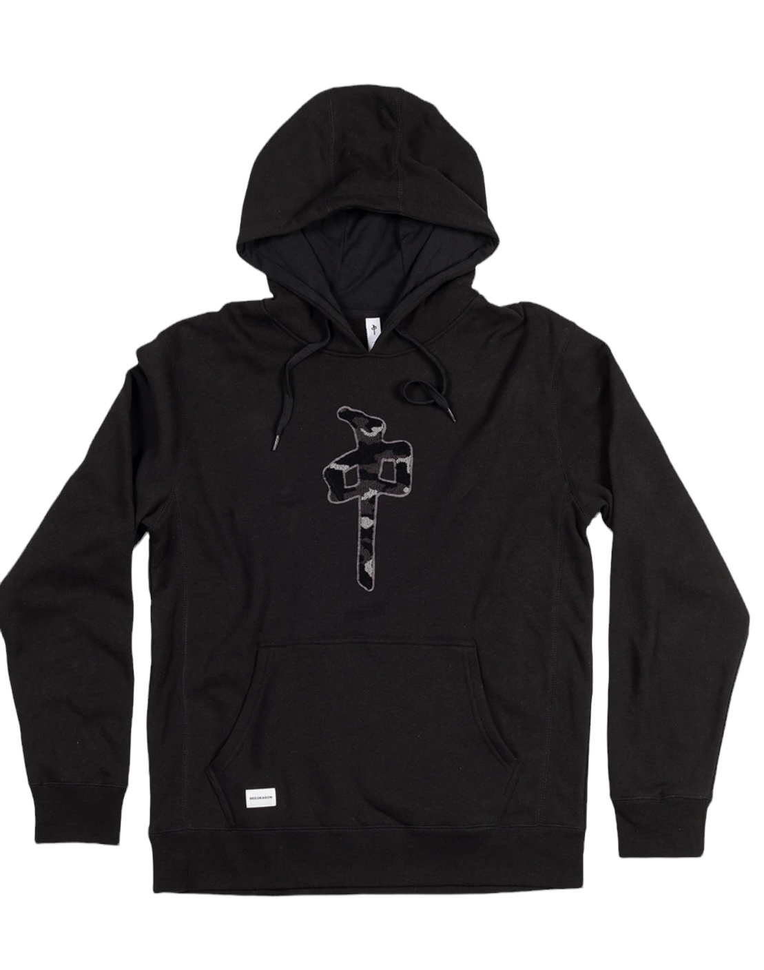 RDS CAMO CHUNG PO HOODY CHENILLE BLACK - Laces