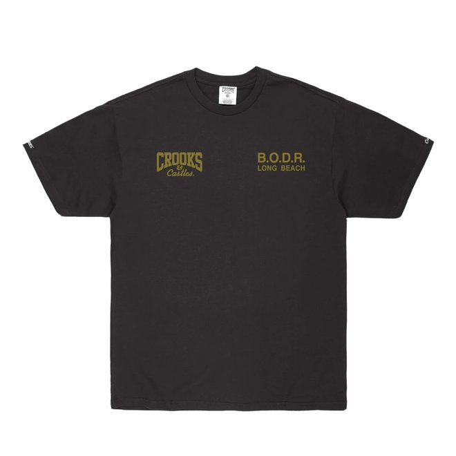 CROOKS X B.O.D.R. SS TEE BLACK