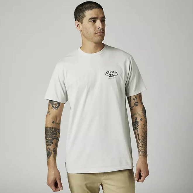 FOX AT BAY SS PREMUIM TEE LT GREY