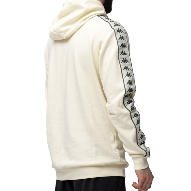 KAPPA 222 BANDA HURRY PO HOODY WHITE ANTIQUE GREY GUNMETAL