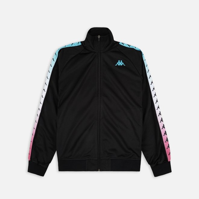 KAPPA 222 BANDA ANNISTON DEGRADE JACKET BLACK TURQUOIS FUXIA