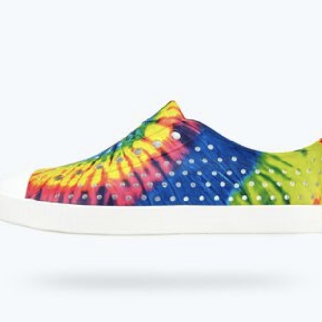 NATIVE JEFFERSON PRINT SHELL WHITE/NEON MULTI TIE DYE