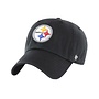 47BRAND PITTSBURGH STEELERS CLEAN UP ADJUSTABLE HAT BLACK
