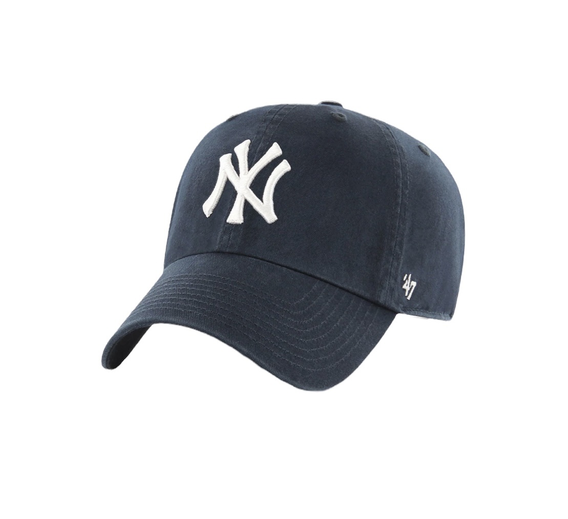 47BRAND NEW YORK YANKEES CLEAN UP ADJUSTABLE HAT NAVY - Laces