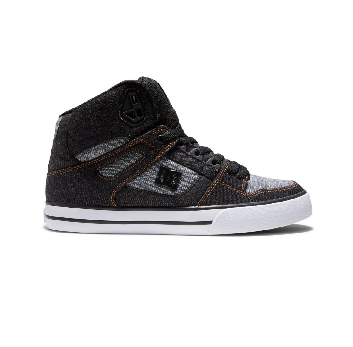 DC Pure High Top WC Skate Shoes - Black/Battleship/Armour - Supereight