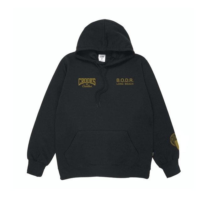 CROOKS X B.O.D.R PO HOODY BLACK/GOLD