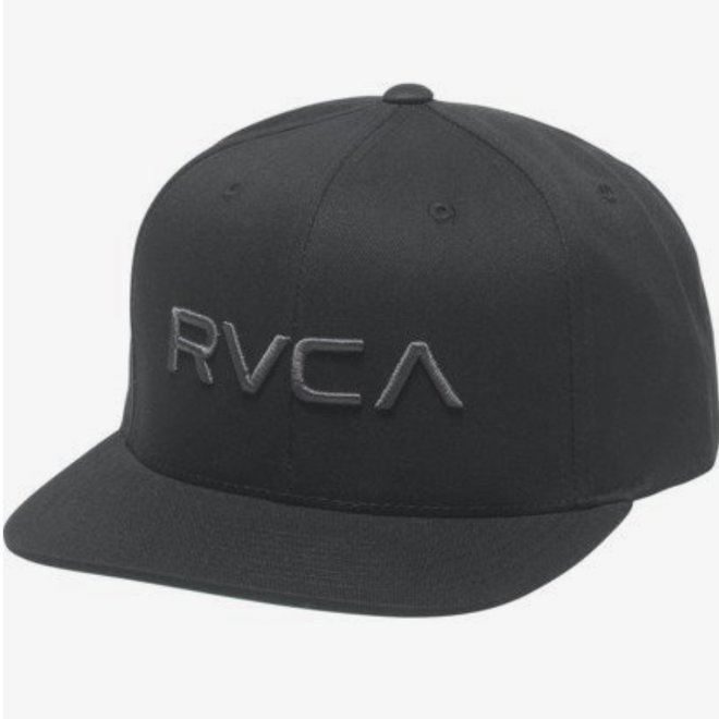 RVCA TWILL SNAPBACK 2 HAT BLACK(BCL)