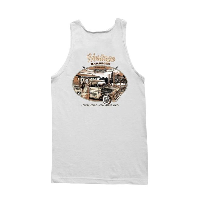 LOSER MACHINE HERITAGE BBQ TANK WHITE