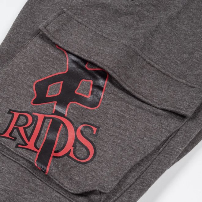 RDS OG CARGO SWEATPANTS CHARCOAL/BLACK/RED - Laces