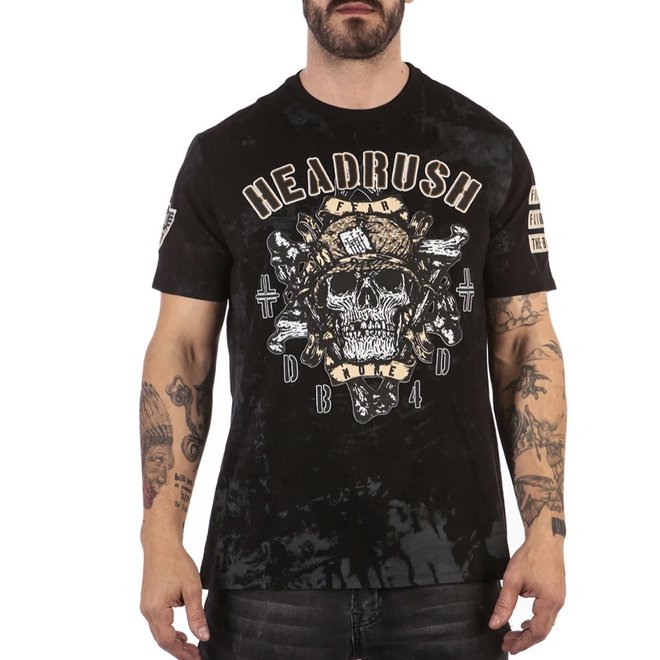 HEADRUSH THE STAND AND DELIVER TEE BLACK