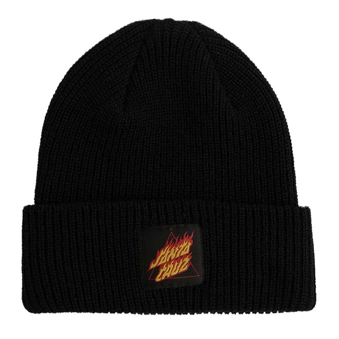 SANTA CRUZ FLAMED NOT A DOT BEANIE BLACK