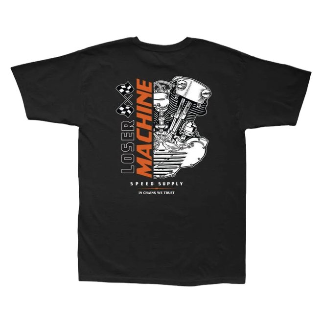 LOSER MACHINE KNUCKLE OVERDRIVE SS TEE BLACK