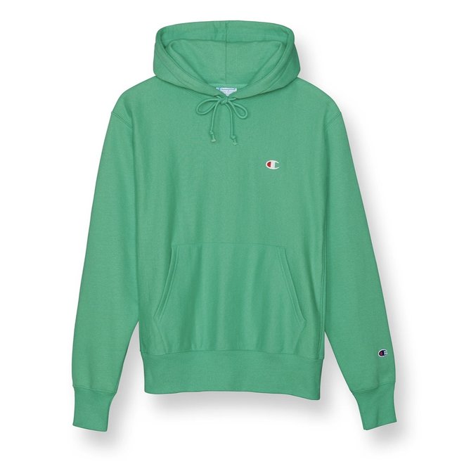 CHAMPION RW SMALL C PO HOODY GREEN CRISP