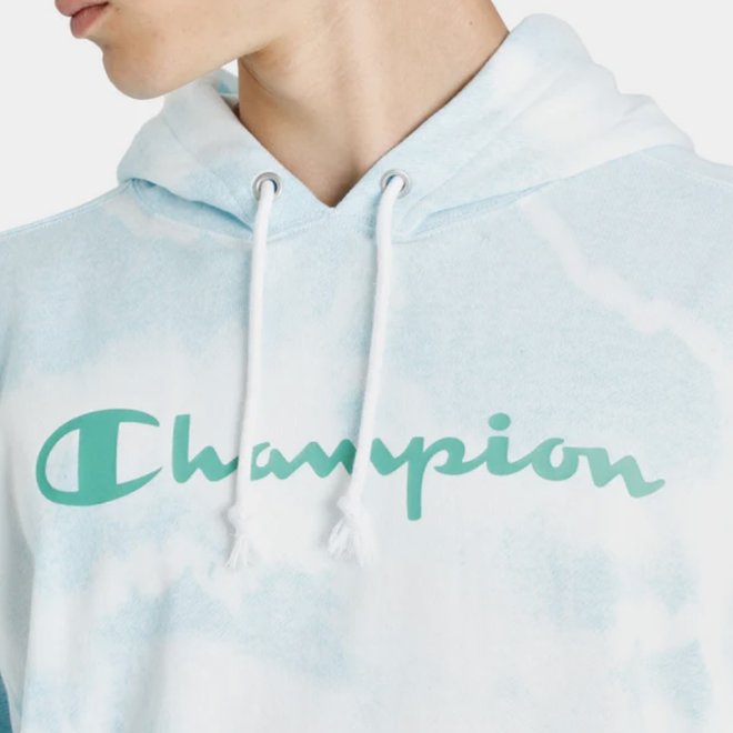 CHAMPION LIGHTWEIGHT TIE DYE PO HOODY EXHIBIT BLUE