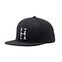 HERSCHEL WHALER HSC SNAPBACK HAT HEATHER BLACK