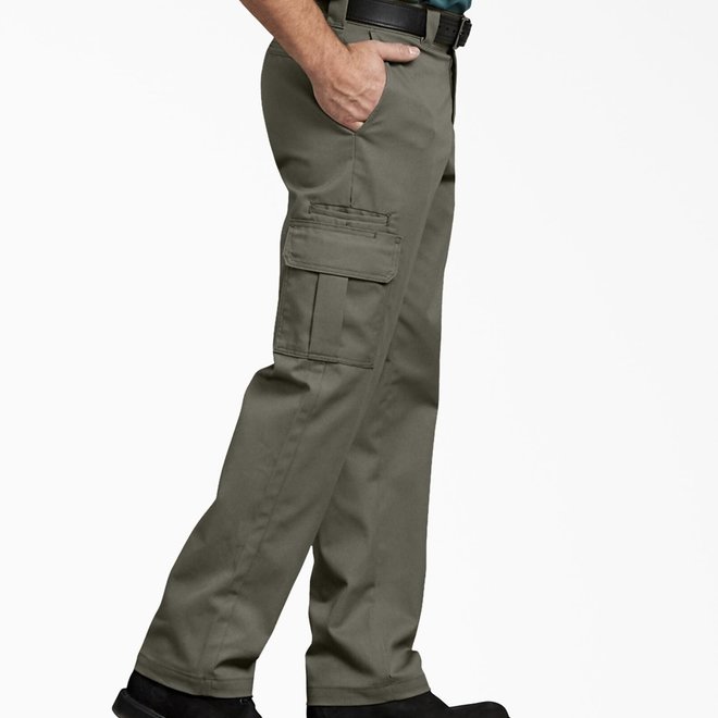 REGULAR FIT STRAIGHT LEG CARGO PANT MOSS GREEN