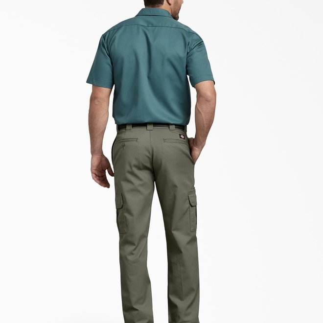 REGULAR FIT STRAIGHT LEG CARGO PANT MOSS GREEN