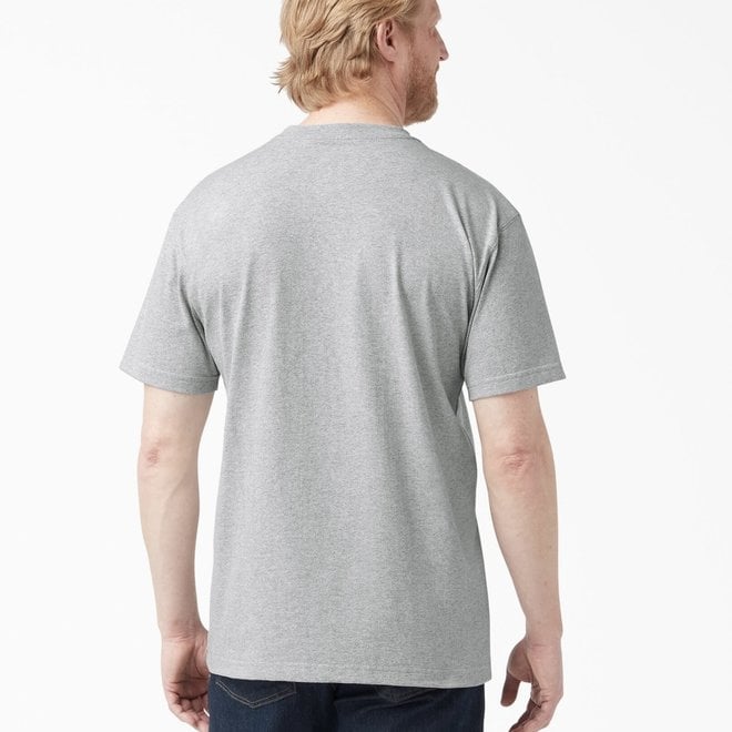 HEAVY CREW SS POCKET TEE HEATHER GREY