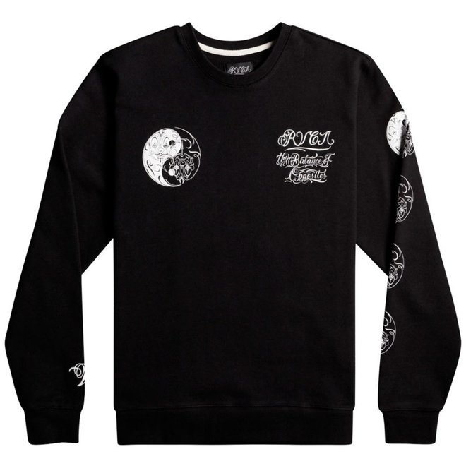 MISTER CARTOON CREW SWEATER BLACK