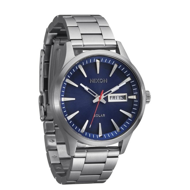 SENTRY SOLAR STAINLESS STEAL WATCH NAVY SUNRAY/SILVER