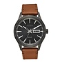 SENTRY SOLAR  LEATHER WATCH GUNMETAL