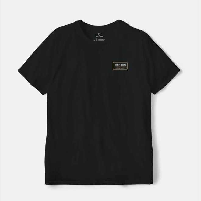 PALMER PROPER SS TEE BLACK/BRIGHT GOLD