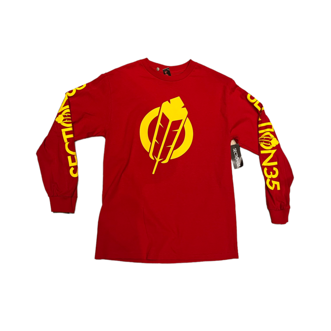 OG FOREVER LS TEE RED YELLOW
