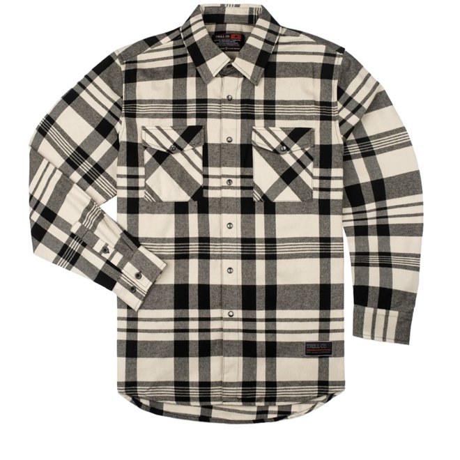 BURKE BU FLANNEL CREAM GREY BLACK