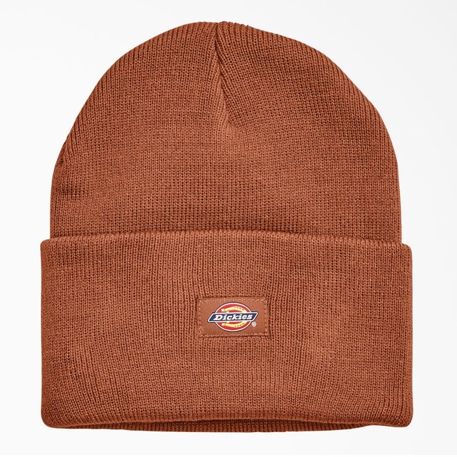 CUFFED KNIT BEANIE GINGERBREAD BROWN