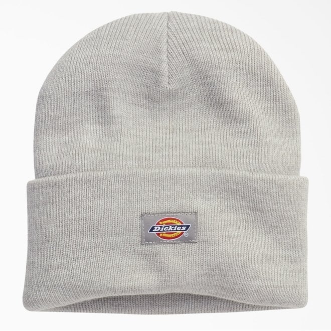 CUFFED KNIT BEANIE HEATHER GREY