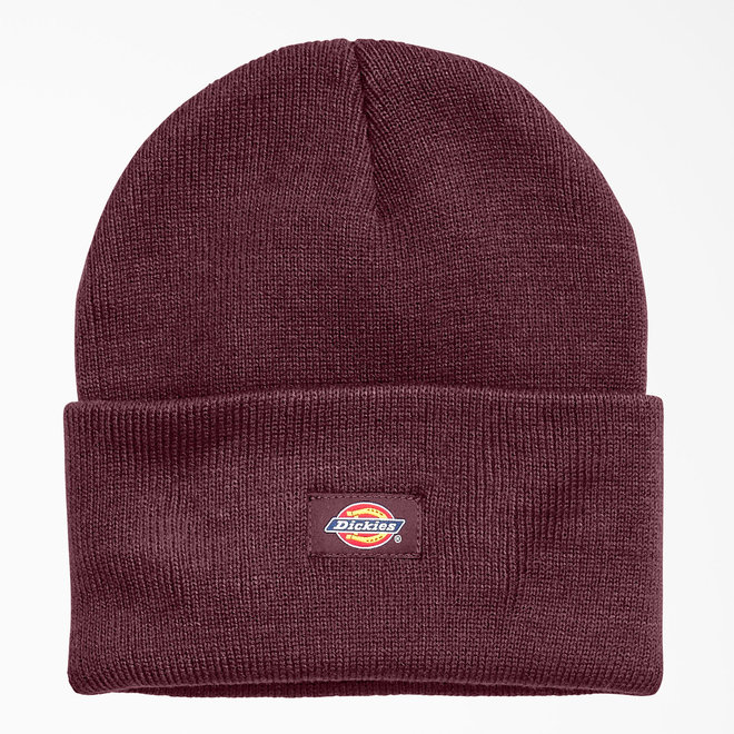 CUFFED KNIT BEANIE BURGUNDY