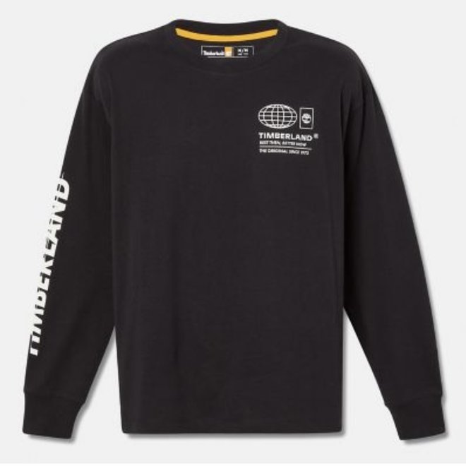 BACK BIG LOGO LS TEE BLACK