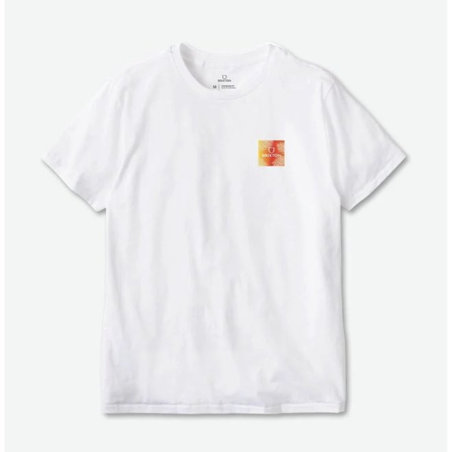 ALPHA SQUARE SS TEE WHITE/PALM GRADIENT