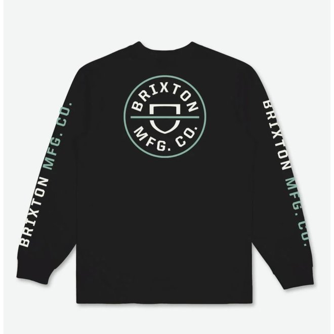 CREST LS TEE BLACK/OFF WHITE/JADE