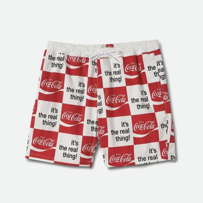 X COCA COLA VOYAGE SWIM SHORT 18" WHITE